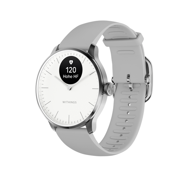 Withings Scanwatch Light - 37mm White + Free Withings Leather Strap 