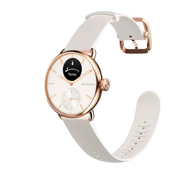 Withings Scanwatch 2 - 38 mm Sabbia | Oro rosa + bracciale originale Withings Milanese in omaggio