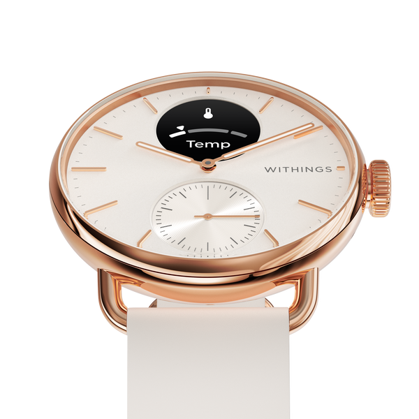 Withings Scanwatch 2 - 38mm Sand | Rose Gold + Free Withings Leather Strap 
