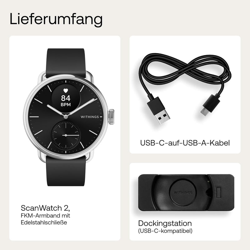 Withings Scanwatch 2 - black 38mm 