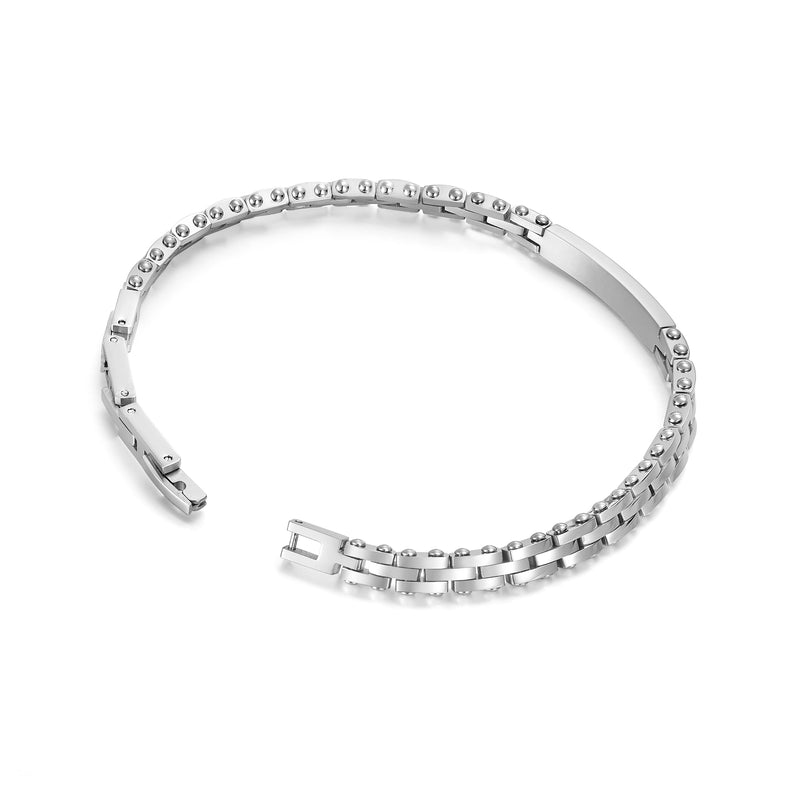 PE BRICK SS HARDWARE POLICEBAR SLIM BRACELET