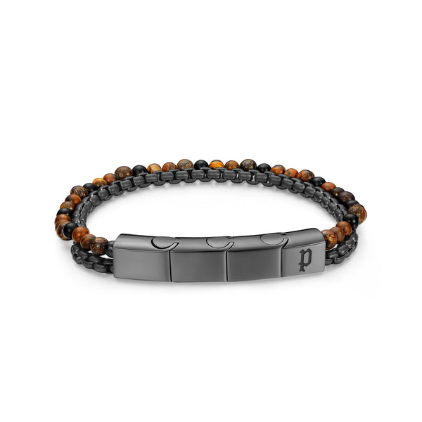 Police Bracelet Men PEAGB0039701 Stainless Steel, Tiger Eye