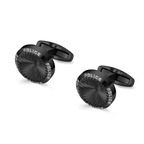 PE GYRE FULL BLACK GRID PATTERN CUFFLINKS