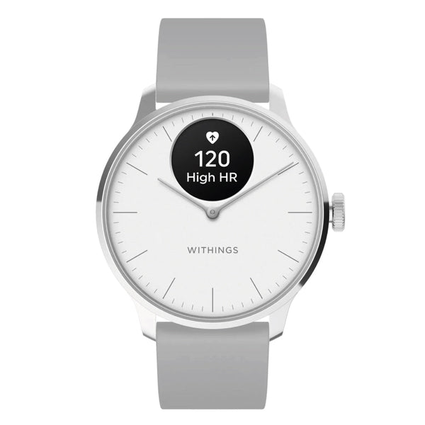 Withings Scanwatch Light - 37mm White + Free Withings Leather Strap 