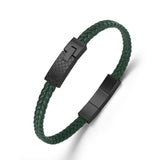 Police Men's Leather Bracelet Green Men's Bracelet Leather Bracelet Jewelry Men's Leather Bracelet