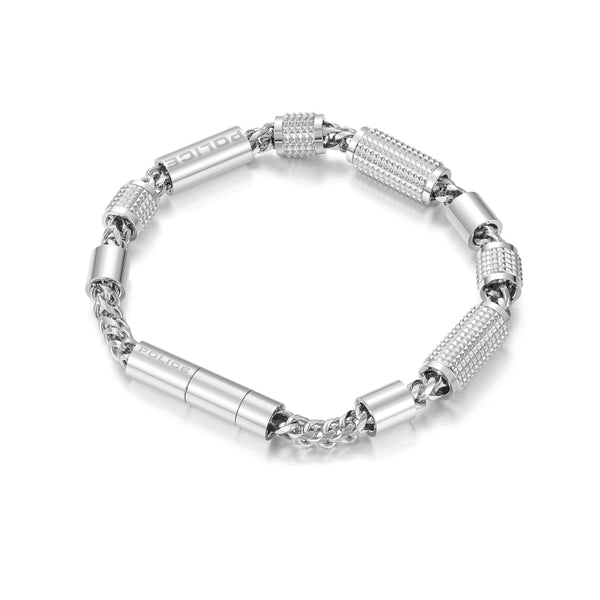 Bracelet POLICE "URBAN TEXTURE, PEAGB0001116" Bracelets size metal, grey (metallic) Men's link bracelet (53991703-0) metallic