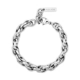 Bracciale da uomo Police in acciaio inossidabile argento 21 cm catena da uomo bracciale in argento catena di gioielli braccialetto da uomo