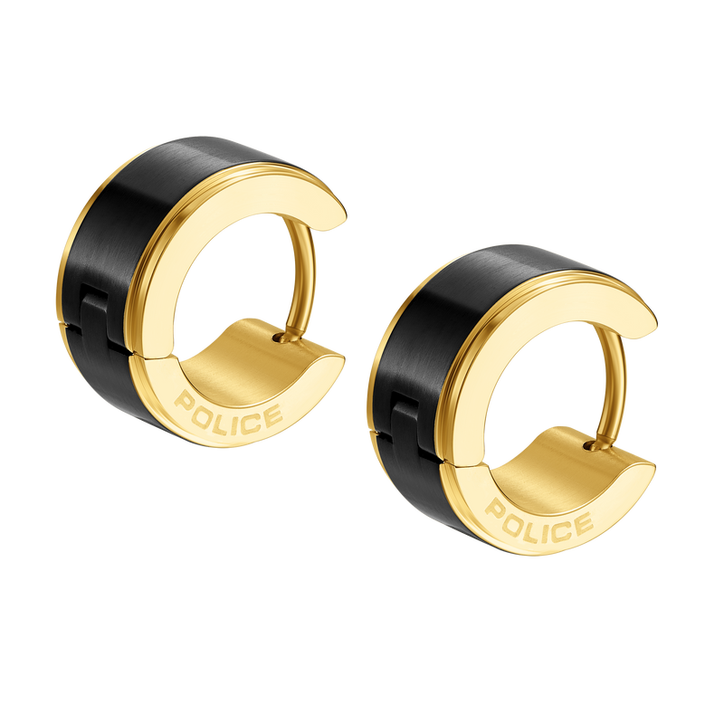 PE EDGE GP & BLACK HUGGIE EARRINGS