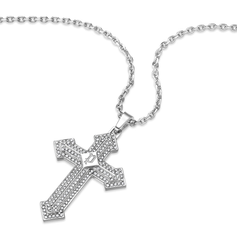 Police PEAGN0036501 Herrenkette mit Kreuz Stoneset Edelstahl