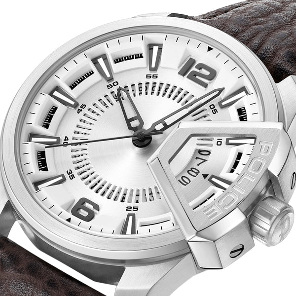 URBAN STAINLESS STEEL  SILVER COLOR GENUINE LEATHER