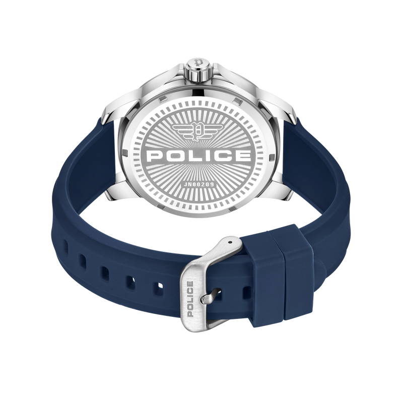 Police PEWJN0020901 Herren-Uhr Mensor Analog Quarz Silikon-Armband Blau