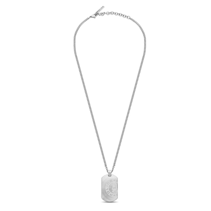 Police Men's Chain Necklace Silver Stainless Steel Pendant Men's Chain Necklace Silver Pendant