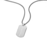 Police Men's Chain Necklace Silver Stainless Steel Pendant Men's Chain Necklace Silver Pendant