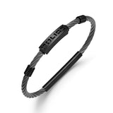 Police Men's Bracelet Stainless Steel Black 21cm - Men's Bracelet Chain Leather Bracelet Men