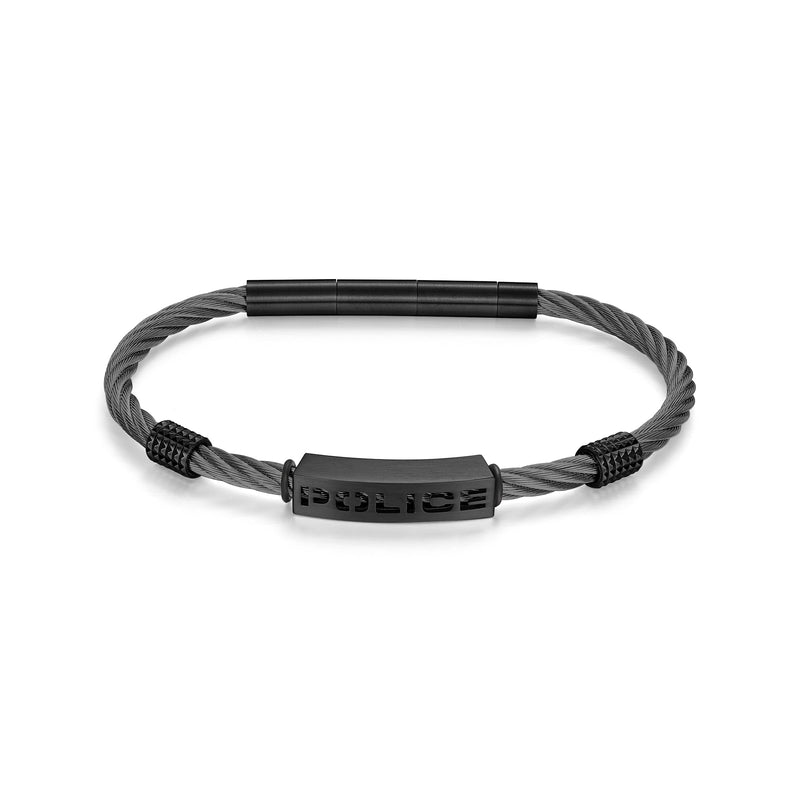 Police Men's Bracelet Stainless Steel Black 21cm - Men's Bracelet Chain Leather Bracelet Men