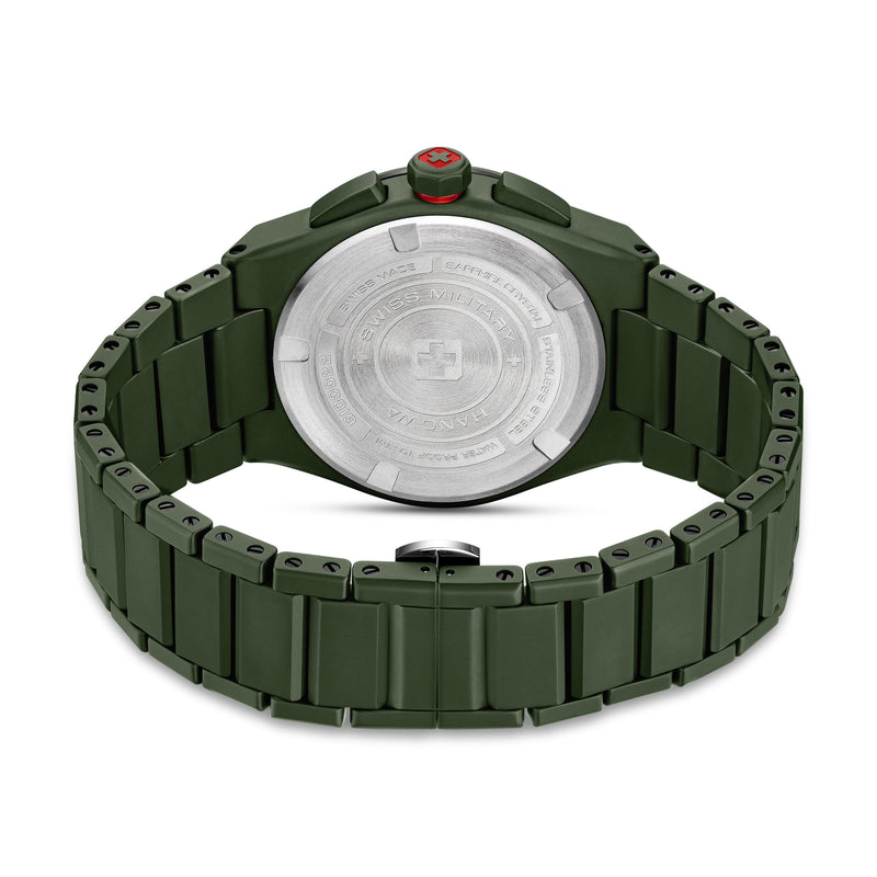 SIDEWINDER CERAMIC 43 MM GREEN PLATED CASE GREEN CERAMIC BRACELET