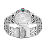 SWISS BLUE LAKE 44MM STAINLESS STEEL CASE SILVER COLOR METAL BRACELET