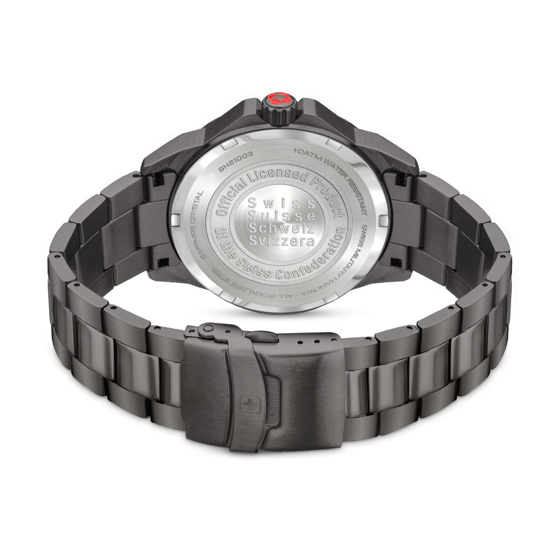 PUMA 45MM GUN METAL PLATED CASE GUN METAL PLATED METAL BRACELET