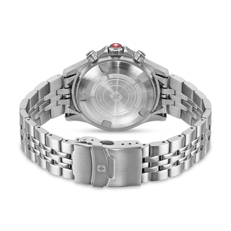 WATCHMAN 43 MM STAINLESS STEEL CASE SILVER COLOR METAL BRACELET