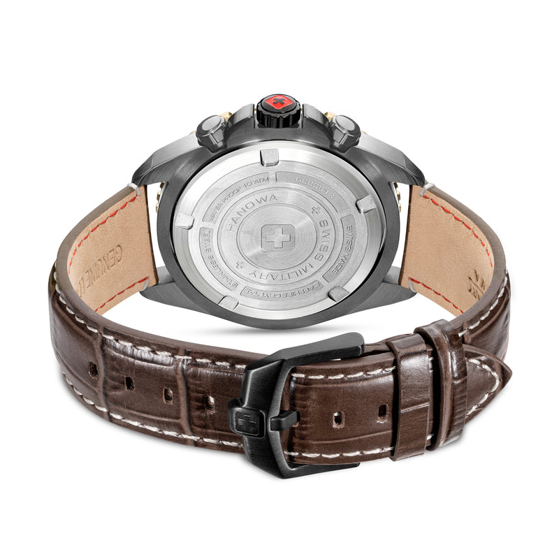 STONE MARTEN 45MM CASE DARK BROWN LEATHER STRAP