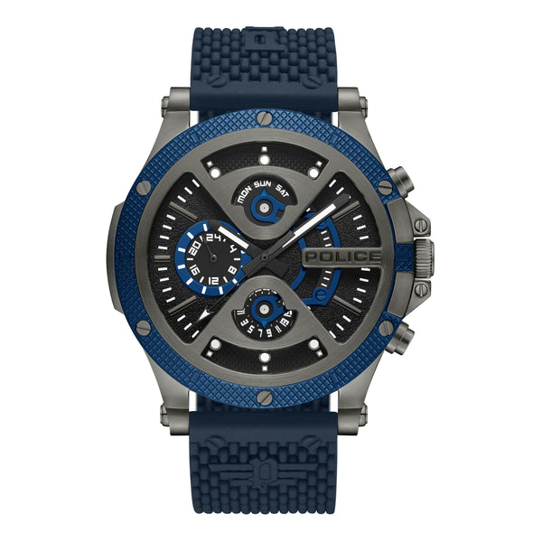 Police Herrenuhr Silikon blau Police Surigao Armbanduhr UPOQ2110503