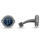 PE WIREGRIP SS,GUN,NAVY P LOGO CABLE CUFFLINKS